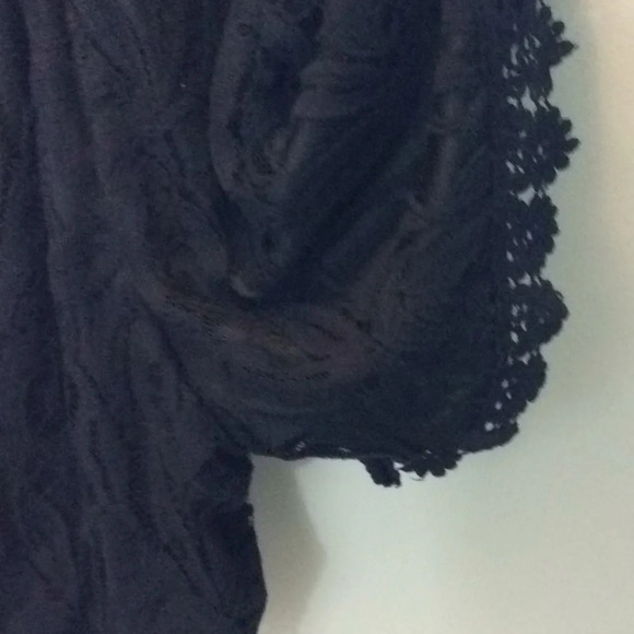 Black Lace Long Sleeve Romper Size 3X - Picture 6 of 8